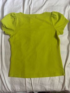 Green Puff Sleeve Top