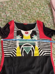 Stylish Black Kurta with Graphic Print