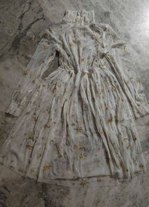 Sheer Star Print Mini Dress