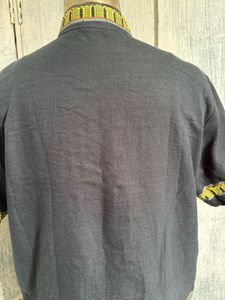 Black Ethnic Kurta with Golden Border