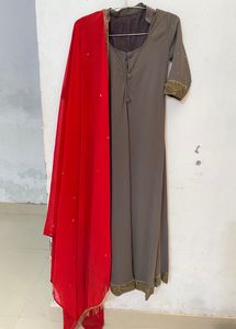 Beautiful Anarkali With Dupatta . Designer Piece ❤