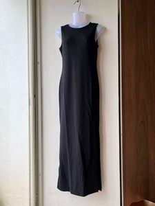 Black high slit dress(Medium)