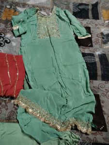 Elegant Silk Kurta Set with Dupatta