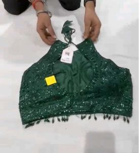 Emerald Green beaded cocktail Lehenga Choli
