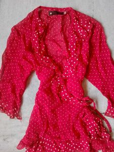 Strawberry Wrap Top