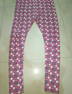 Dark pink (Rose) printed Jeggins