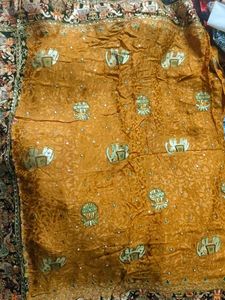 Embroidered saree and blouse
