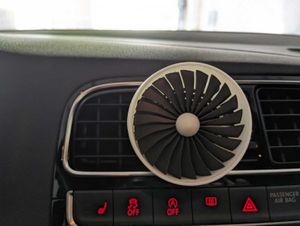 Jet engine Style aroma diffuser for car vent