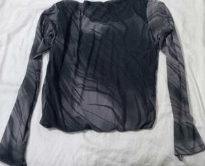 Marbled Long Sleeve Top