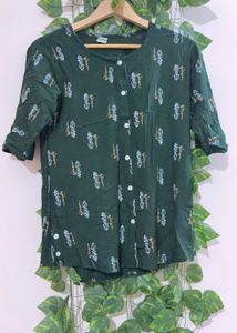 Stylish Green Printed Kurta for Women