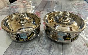 New Stainless Steel Serving/Storage Bowls (Setof2)