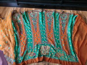 Designer lehanga Saree with unstitched blouse