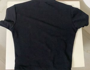 Black Crop top