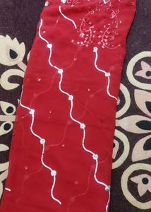 Red Aari Tari Saree