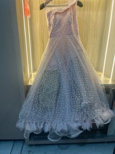 BARBIE Elegant Pink Polka Dot Gown