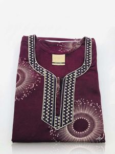 Elegant Maroon Printed nighty