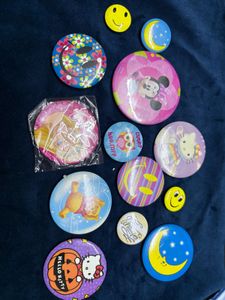 Assorted Fun Character & Smiley Pins