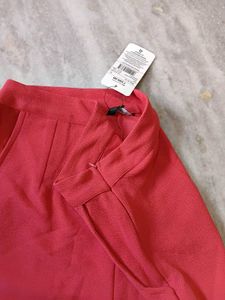 Red High-Waisted Shorts