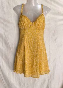 47264. Yellow mini sundress