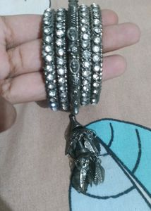 Dark Silver Colour Bangles One Hand Set