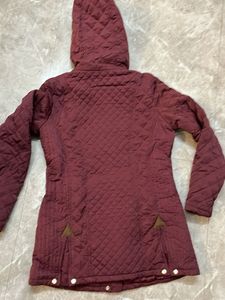 Maroon Quilted Jacket