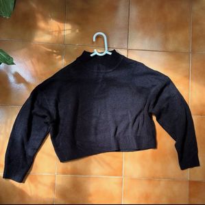 H&amp;M Cozy Mock Neck Cropped Sweater