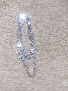 Stylish Long Silver Chain Necklace