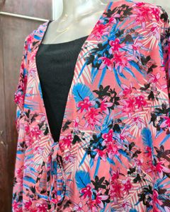 Vibrant Floral Kimono Cover-Up