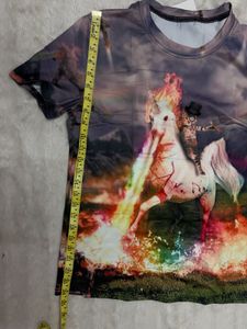 Unique Cat &amp; Unicorn Graphic T-Shirt