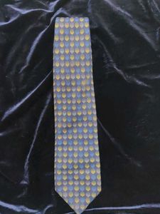 Men's Blue &amp; Yellow Patterned Tie
