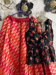 Stunning Red &amp; Pink Lehenga Choli Set