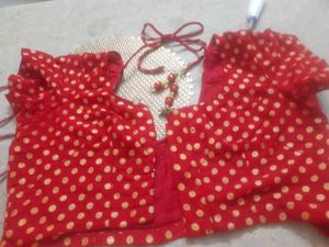 Red Polka Dot Blouse with linling