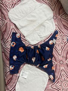 Cute Fox Print Cloth Diaper Set
