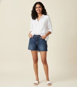 Distressed Denim Shorts