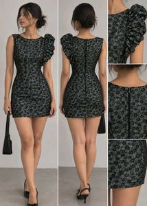 Chic Ruffle Sleeve Mini Dress