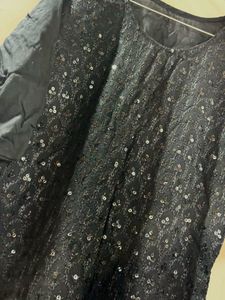 Elegant Black Sequined Kurta