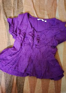Beautiful Purple Embroidered Top