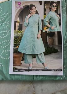 Elegant Mint Green Kurta Set with Palazzo