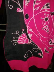 Vibrant longline knit Floral Print Sweater