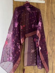 Elegant burgundy Embroidered Kurta Set