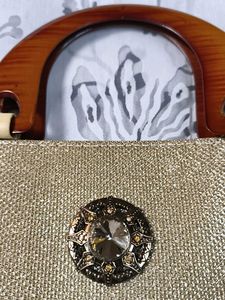 Gold Glitter Evening Hand Bag