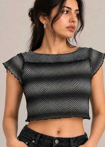 shirring Crop Top