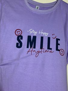 New Lavender Smile Graphic Tee