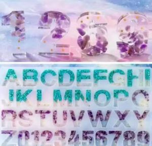 Alphabet &amp; Number Silicone Mold For Resin Art
