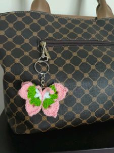 Handmade Crochet Butterfly Keychain