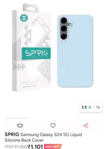 Sprig Orange S24 back cover (Silicon)