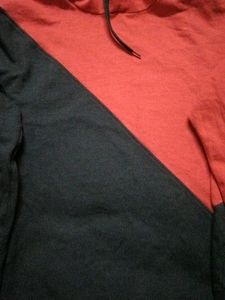 mens new hoodie red and black colour combination g