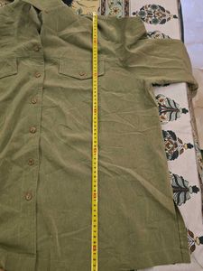 Olive Green Button-Up Shirt