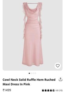 Pink Ruffle Maxi Dress