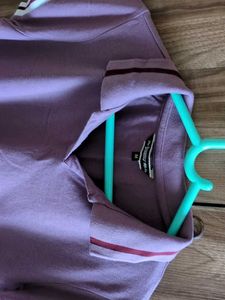 Mauve collared Polo tshirt for women